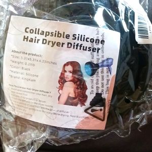 Collapsable silicone hair dryer diffuser